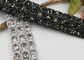 Guarnição elástica da fita dos cristais de rocha, preto/fita elástica lindo estiramento da prata fornecedor