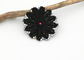 Remendos pequenos do bordado da flor da cor preta, remendos do Applique do bordado fornecedor